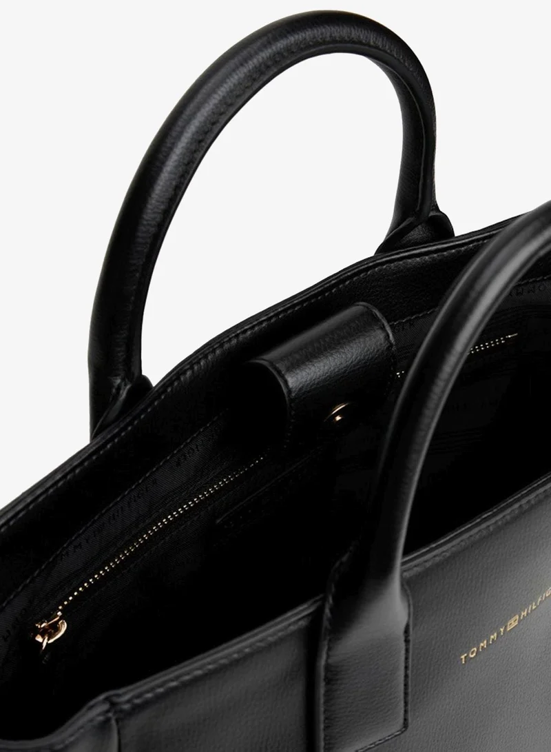 Tommy Hilfiger black Casual Logo Webbing Crossbody Tote Bag for Women | Best Price UAE