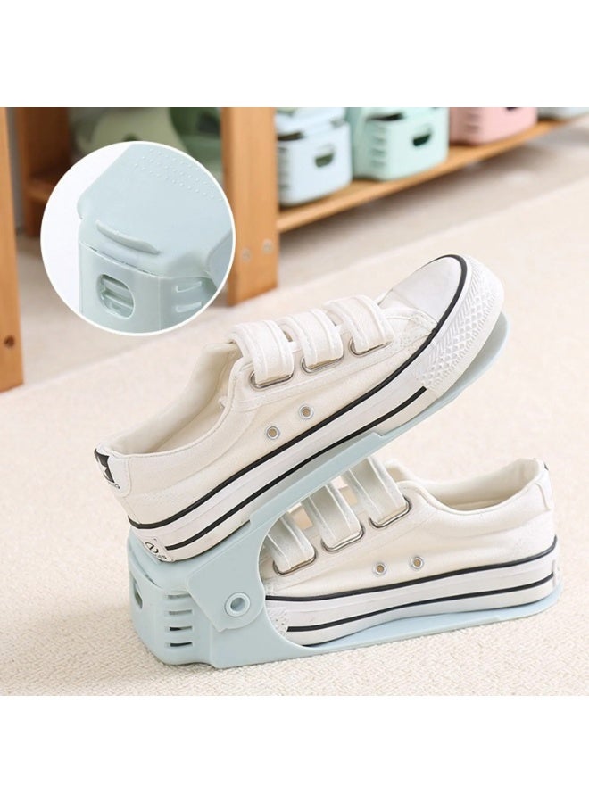 6-Piece Shoe Slots Organizer Shoe Stacker,White - Image 5