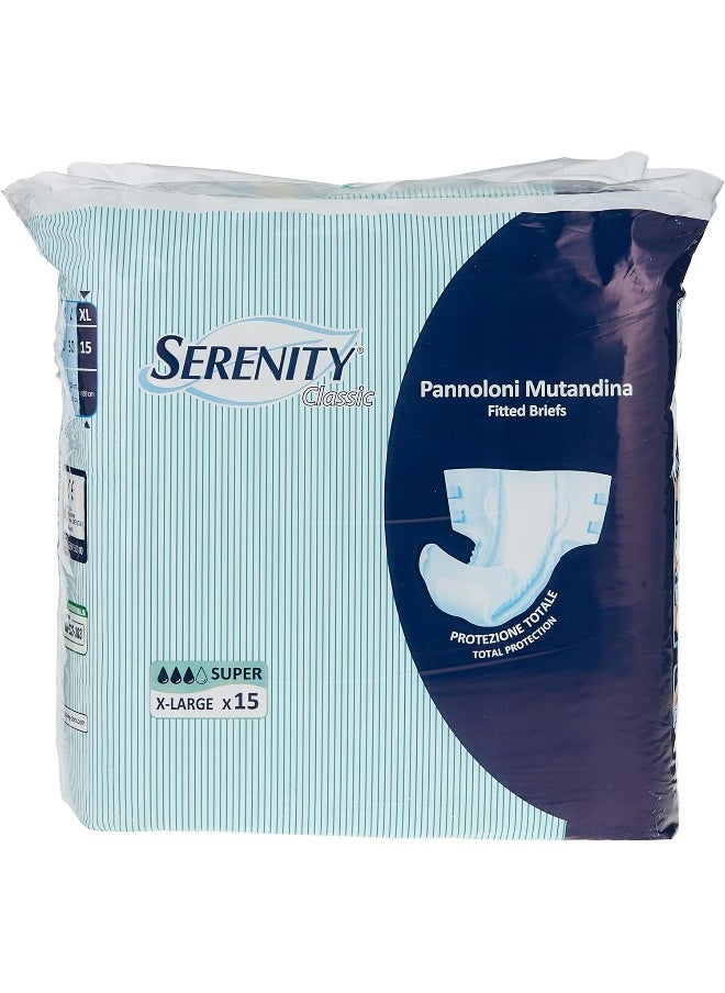 Serenity Classic Fitted Briefs (Super) Extra Large-15's