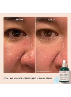 BIOSSANCE Biossance Squalane + Copper Peptide Rapid Plumping Serum - Face Serum for All Skin Types - Visibly Plumping + Firming Skin, Fine Lines + Wrinkles, Vegan Copper Peptides, Hyaluronic Acid - 1.69oz  - Image 4