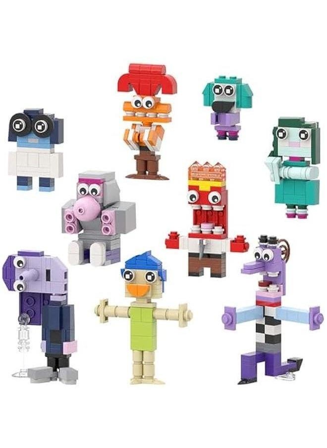 Sideout Building Block Toys, 9 in 1 Cute Action Figures Animation Comedy Adventure Movie Creative Models Desktop Decoration, Suitable for Adults Boys Girls Fans Kids Aged 6+ (432 PCS)  - Image 1