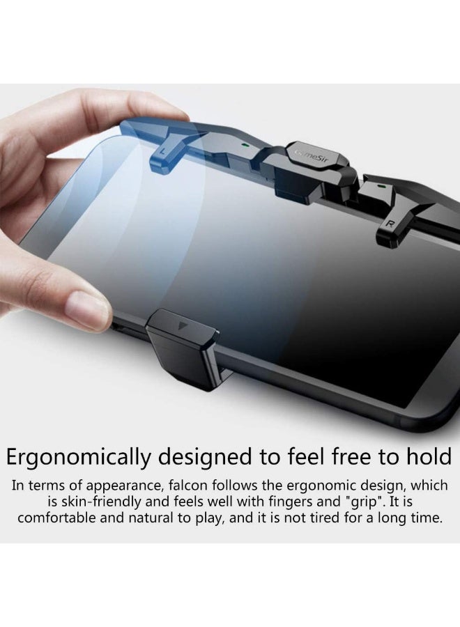 FALCON F4 Controller Handle Holder Handgrip Handle Grip Case with Joystick for Mobile Phone, Ergonomic Design to Improve Grip and Comfort, Support 4.5''-6.5'' Smartphone - Image 5