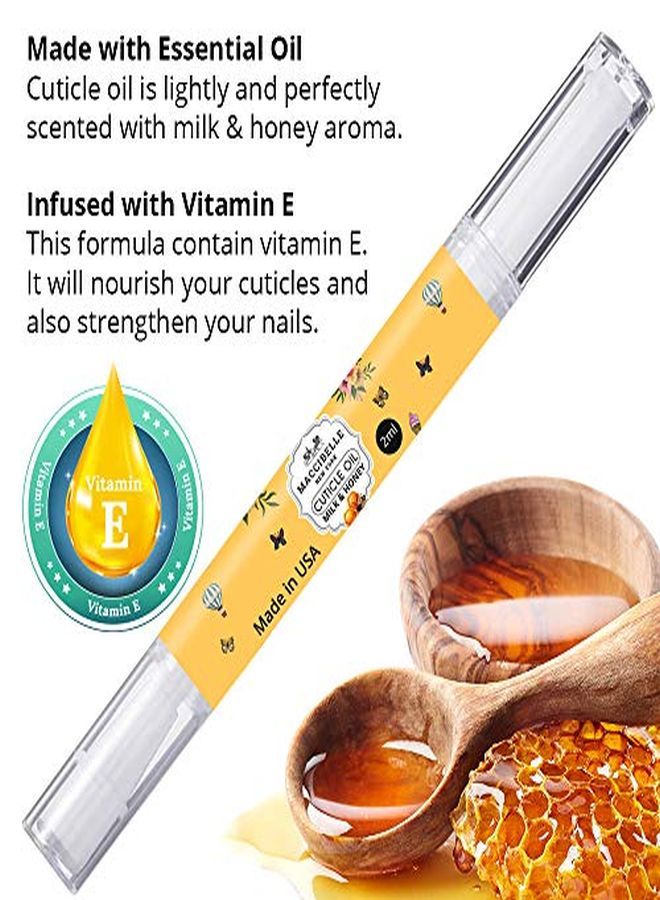 maccibelle Milk & Honey Pure Cuticle & Nail Oil Pen 2Ml Heals Dry Cracked Cuticles. - Image 2