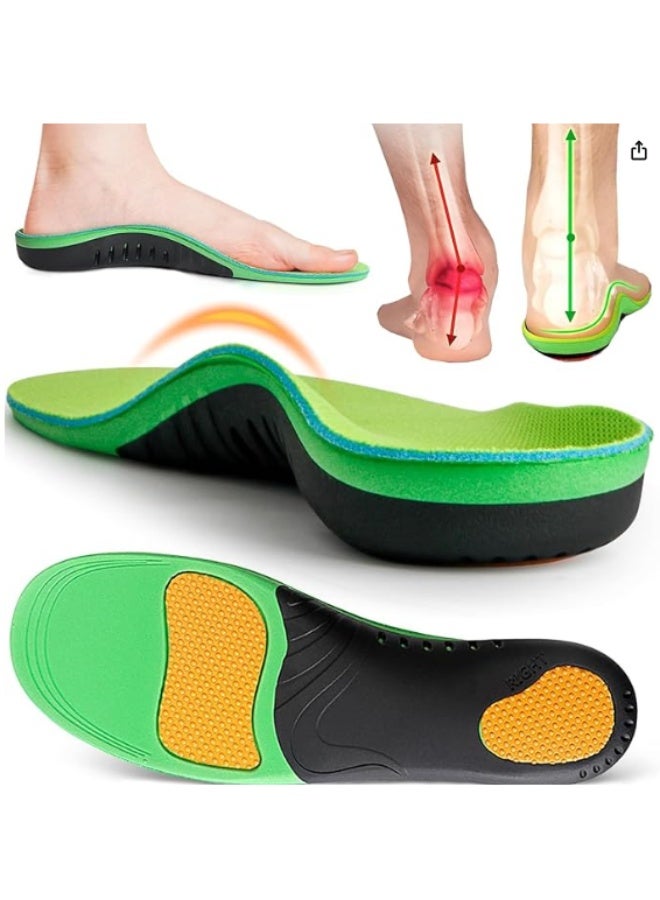 Arch Support Insoles for Men and Women, Orthotic Inserts for Plantar Fasciitis, Heavy Duty Flat Foot Relief, Shock Absorption Athletic Shoe Insoles for Standing All Day - Cut to Fit (Size 35-48) - Image 1