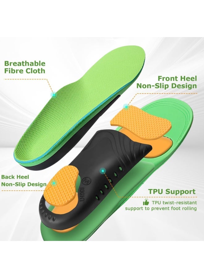 Arch Support Insoles for Men and Women, Orthotic Inserts for Plantar Fasciitis, Heavy Duty Flat Foot Relief, Shock Absorption Athletic Shoe Insoles for Standing All Day - Cut to Fit (Size 35-48) - Image 2