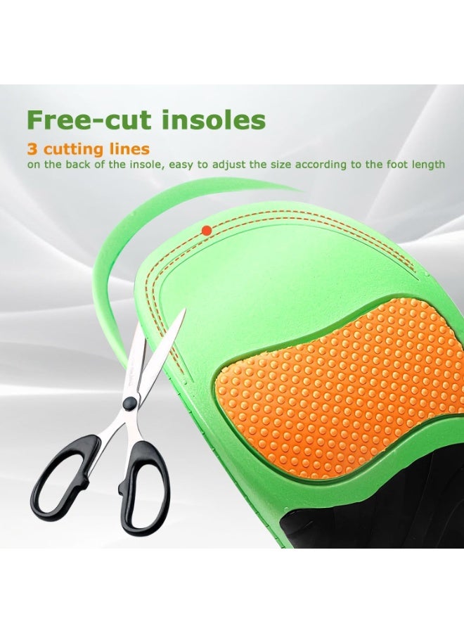 Arch Support Insoles for Men and Women, Orthotic Inserts for Plantar Fasciitis, Heavy Duty Flat Foot Relief, Shock Absorption Athletic Shoe Insoles for Standing All Day - Cut to Fit (Size 35-48) - Image 4