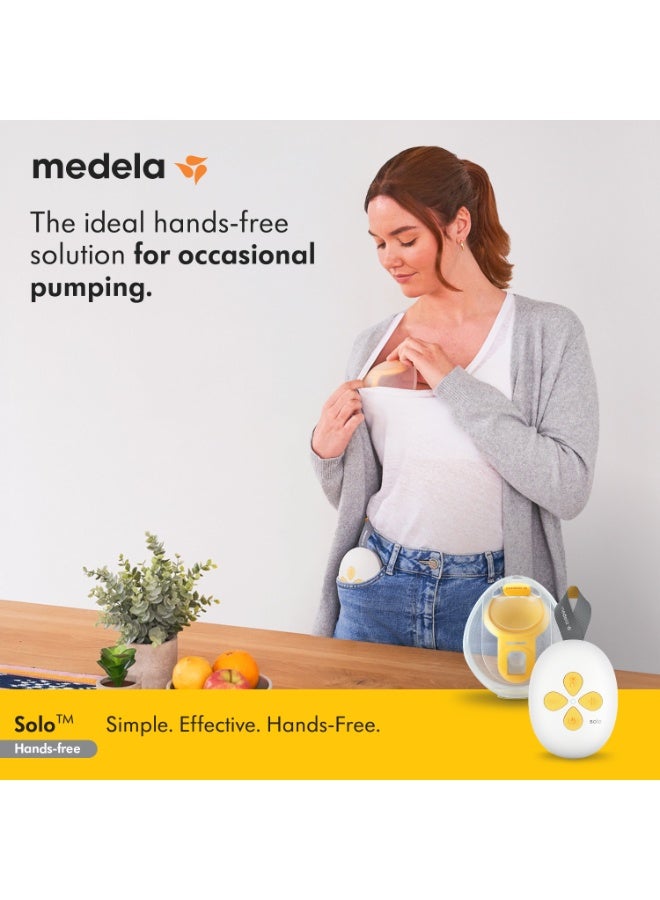 ميديلا مضخة حليب كهربائية فردية بدون استخدام اليدين من ميديلا سولو، بتصميم خفيف الوزن ومضغوط - Image 2