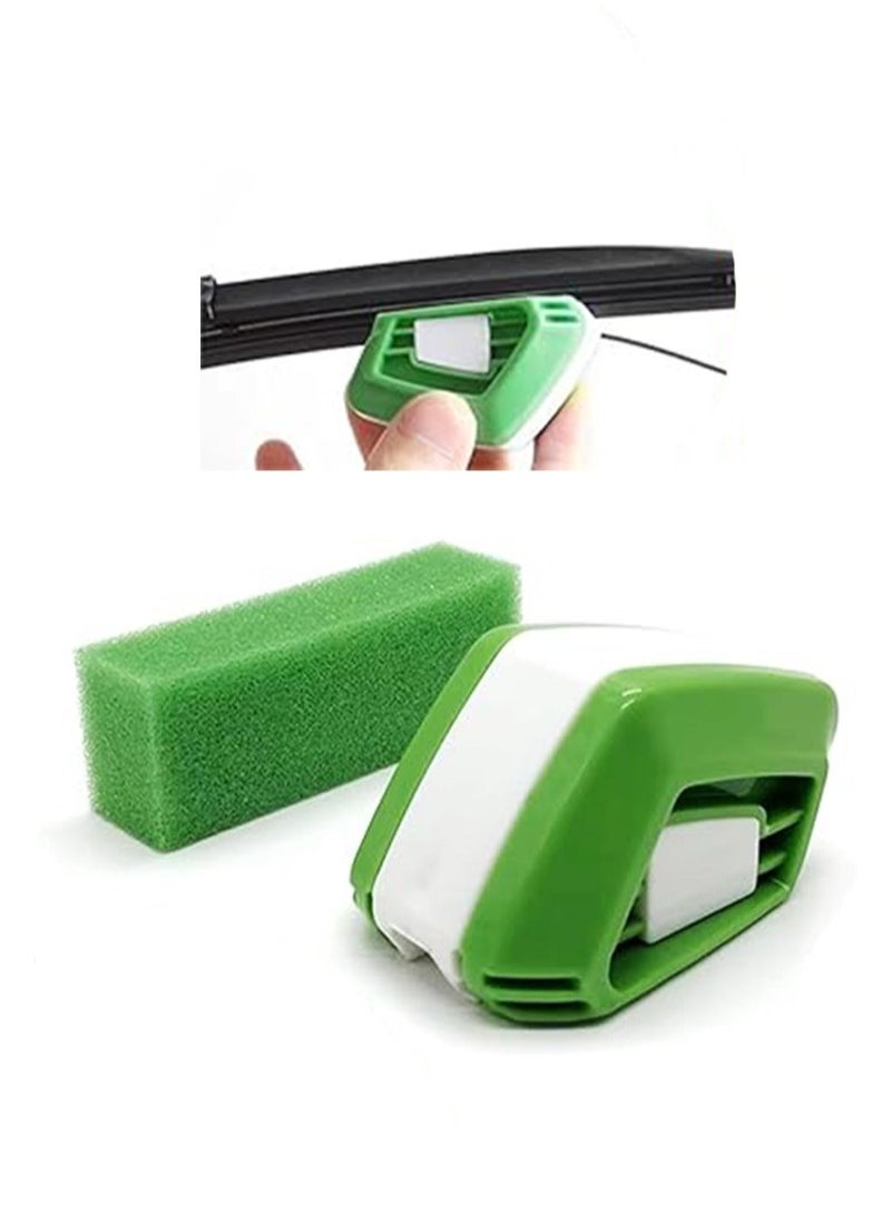Apustim Car Windshield Wiper Repairer， Waterproof ABS Vehicle Windshield Wiper Repair Tool Replacement， Universal Wiper Maintenance Repairer Accessories For Truck SUV Car（Green）  - Image 1