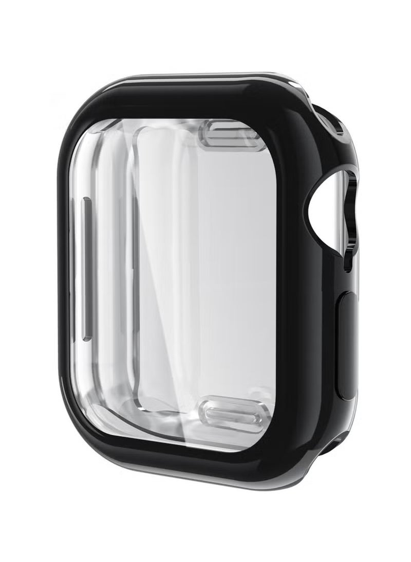 3PCS TPU Full Cover HD Screen Protector Case for Apple Watch Series 10 46mm Clear/Black/Blue  - Image 3