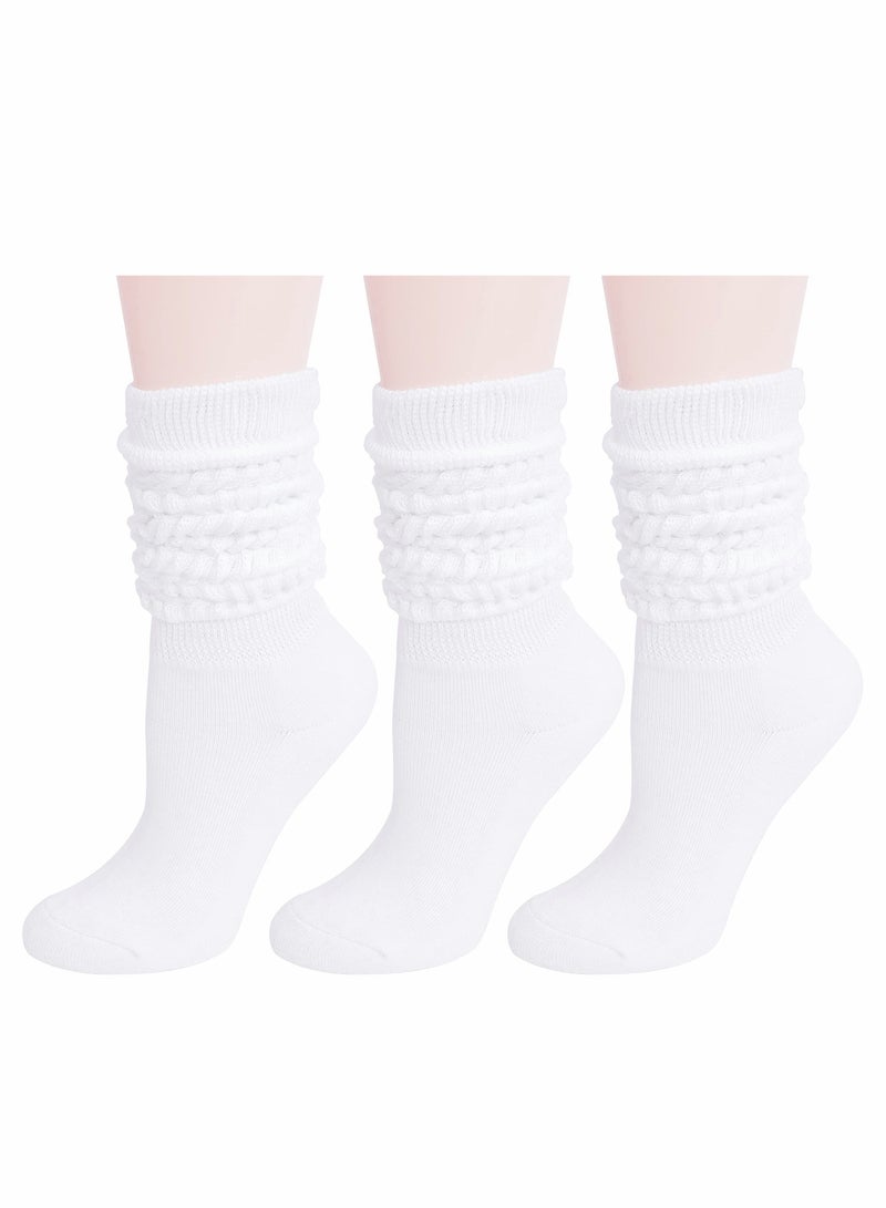 Barakah Slouch Socks for Women, Knee High Long Boot Socks,  Funny Novelty Scrunch 3 Pairs - Image 1