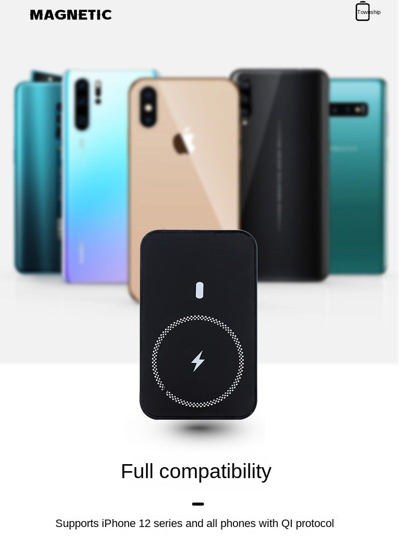 POWER Magnetic Battery, 5000mAh Foldable Magnetic Wireless Portable Charger,  Adopting IR-CHARGE technology, suitable for all mobile phones and iPads - Image 2