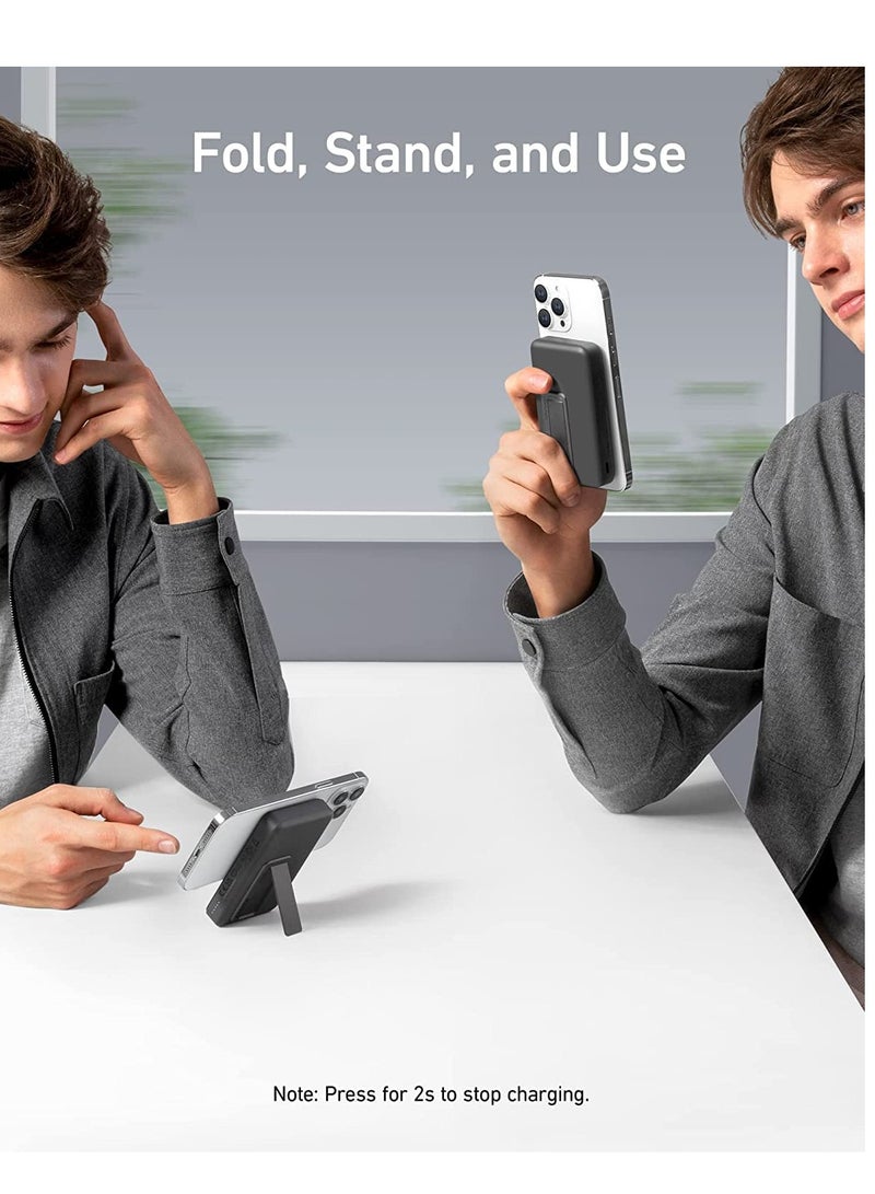 POWER Magnetic Battery, 5000mAh Foldable Magnetic Wireless Portable Charger,  Adopting IR-CHARGE technology, suitable for all mobile phones and iPads - Image 4