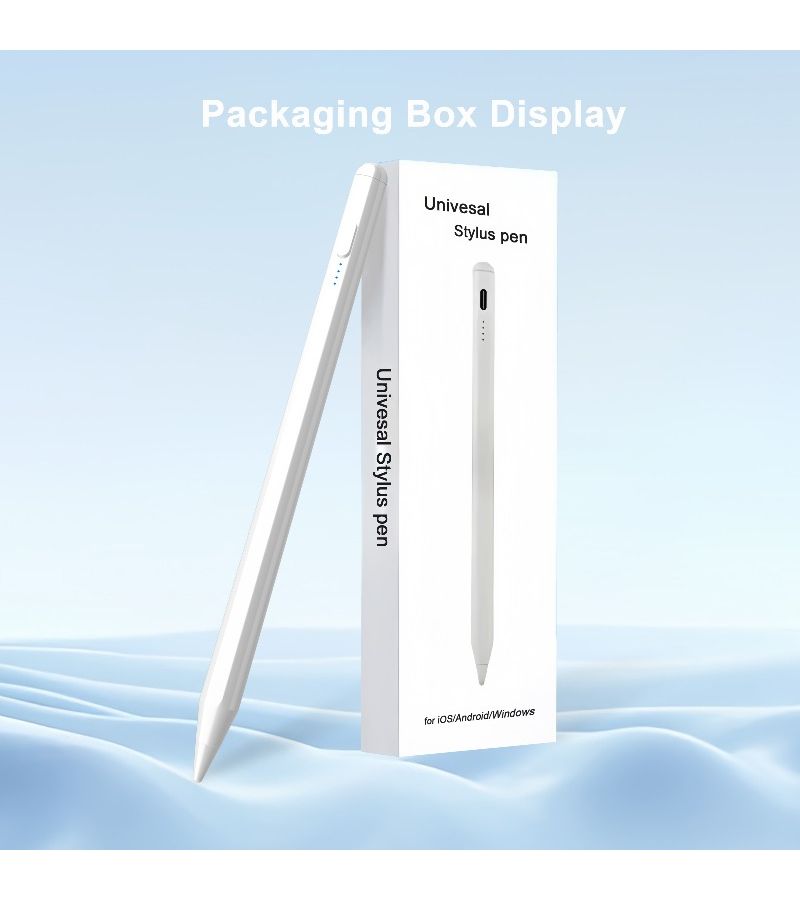 White Active Stylus Pen Type C Charging High Precision Digital Drawing Compatible Ipad Android - Image 1
