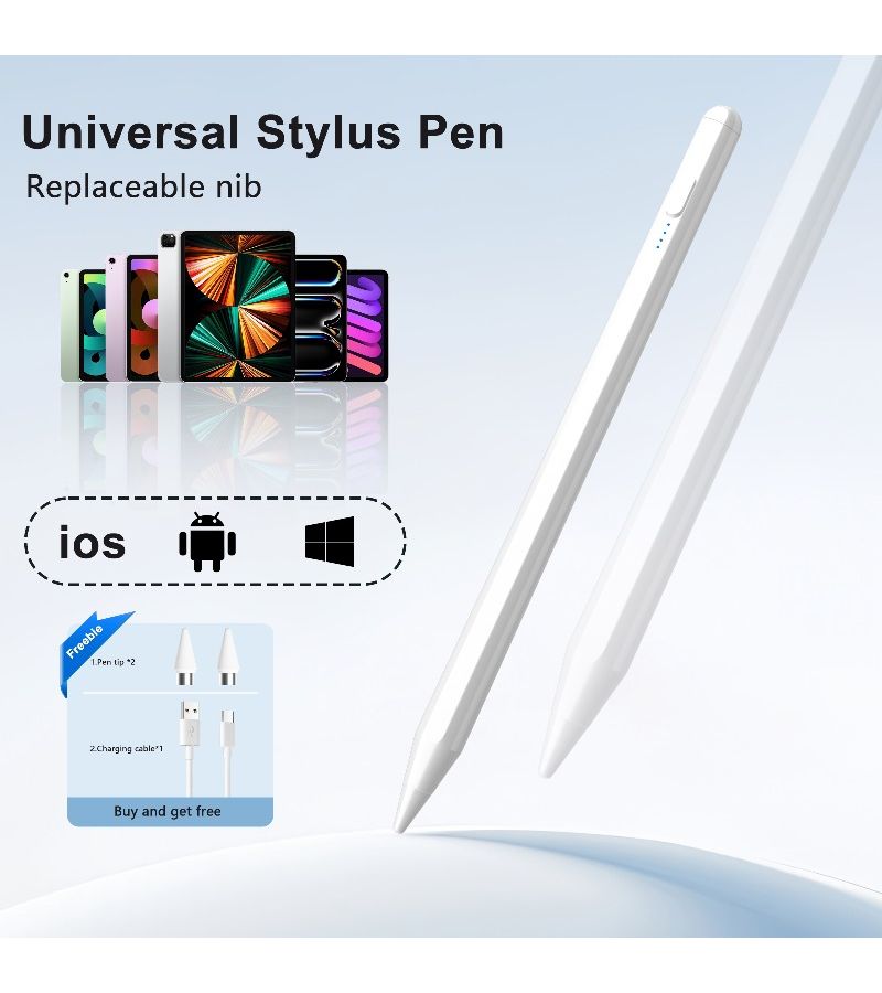 White Active Stylus Pen Type C Charging High Precision Digital Drawing Compatible Ipad Android - Image 2