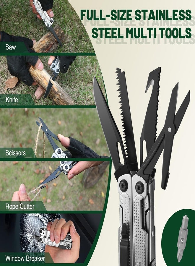 موسي أوك كماشة متعددة الاستخدامات من موسي أوك، 20 في 1 من الفولاذ المقاوم للصدأ، كماشة ذاتية القفل مع غلاف - مثالية للاستخدام في الهواء الطلق والبقاء والتخييم والمشي لمسافات طويلة - Image 5