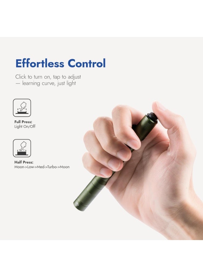WUBEN PL01 Torch Light, 650 Lumens Pocket EDC Flashlight Rechargeable, Bright LED Pen Flashlight, IP68 Handheld Flash Lights, Compatible 2 AAA Battery for Home, Outdoor, Emergencies, Inspection - Image 3