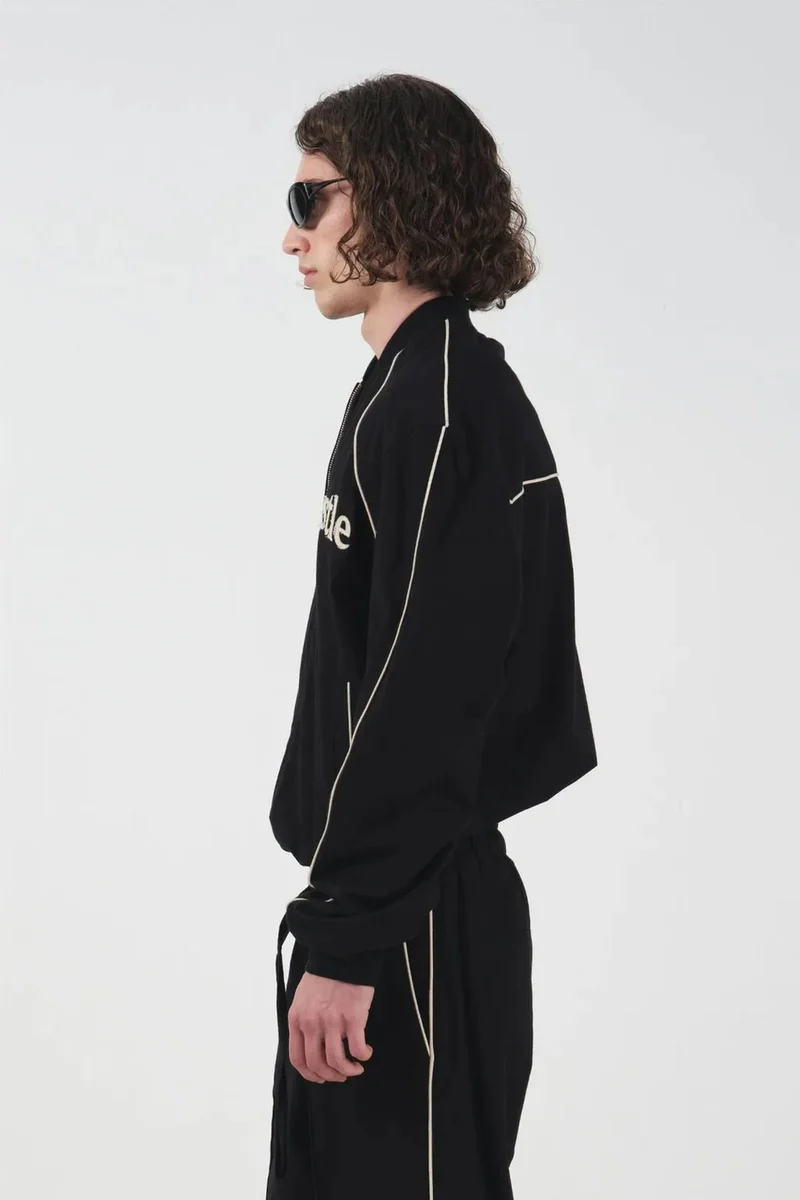 Giesto Black GIESTO Men's Cotton Bomber Collar Vest for Men | Best Price UAE