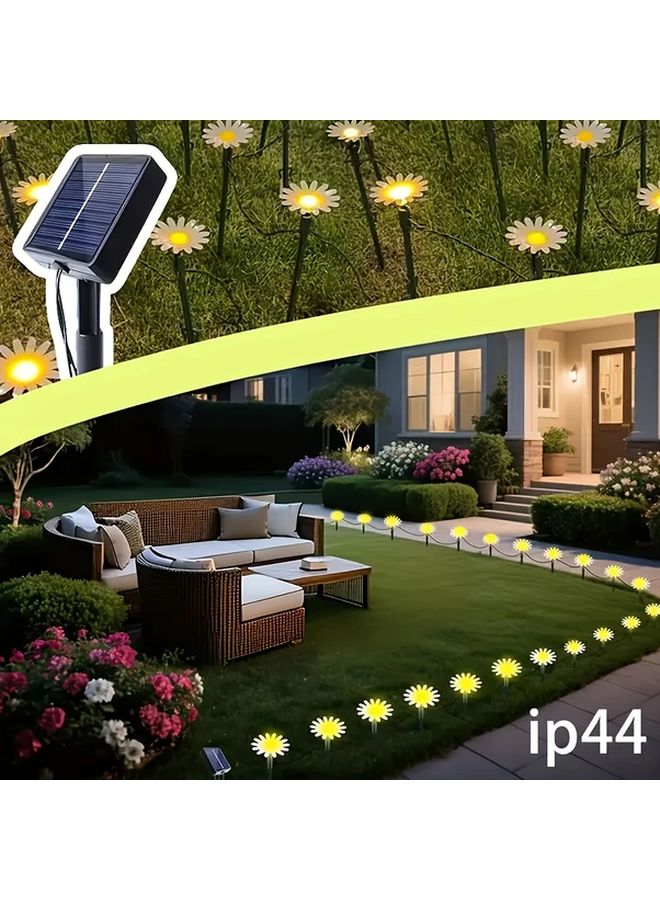 Solar Outdoor String Lights 20LEDs Warm White 8 Modes Smart Sensor Garden Pathway - Image 5