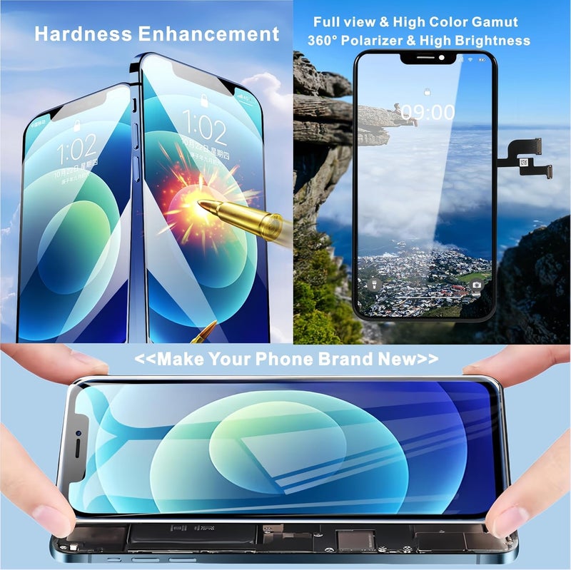 passionTR Store طقم استبدال شاشة LCD لجهاز آيفون 14 برو ماكس، 6.7 بوصة، شاشة عرض تعمل باللمس ثلاثي الأبعاد، شاشة استبدال كاملة الدقة، مجموعة إصلاح من الفولاذ المقاوم للصدأ + مقاومة للماء + واقي شاشة (إنسيل) - Image 5