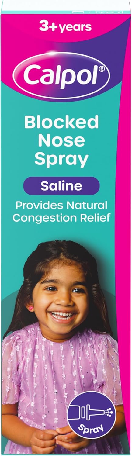 Calpol بخاخ أنف سالين من كالبول عبوة 1 تخفيف طبيعي من الاحتقان الناتج عن البرد والإنفلونزا والتهاب الجيوب الأنفية والحساسية وسيلان الأنف للأطفال من 3 سنوات يساعد في غسل المخاط المتراكم - Image 1