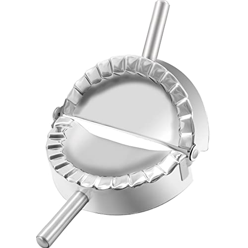 COTEY 6 Inch Empanda Press, Large Stainless Steel Dumpling Maker, 2-in-1 Dough Cutter/Dumpling Mold for Empanada, Dumpling, Ravioli, Pierogi & Hand Pie - Image 1