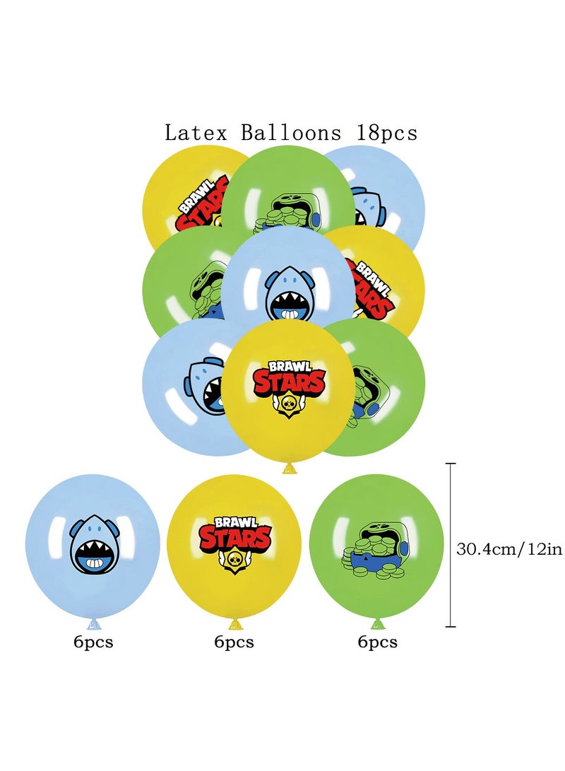 general Birthday party decorations, including birthday banners, table centerpieces, cake decorations, cartoon themed latex balloons for kids fans birthday party supplies - Image 5