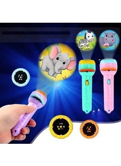 MANAKI ENTERPRISE MANAKI ENTERPRISE Mini Slide Projector Flashlight Torch Kids Projection Light Toy Slide Flashlight Lamp Education Learning Night Light Before Going to Bed Projector Torch Random Slides  - Image 1
