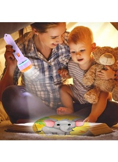 MANAKI ENTERPRISE MANAKI ENTERPRISE Mini Slide Projector Flashlight Torch Kids Projection Light Toy Slide Flashlight Lamp Education Learning Night Light Before Going to Bed Projector Torch Random Slides  - Image 5
