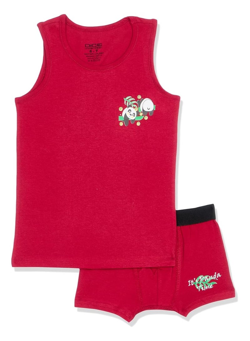 Dice Pack Of 3 Underwear Set Sleeveless Top & Boxer For Boys - Image 3
