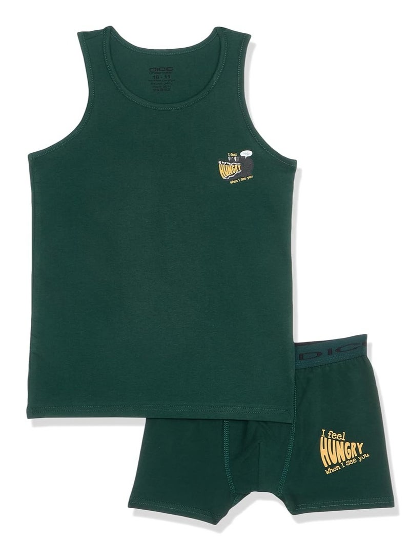 Dice Pack Of 3 Underwear Set Sleeveless Top & Boxer For Boys - Image 4