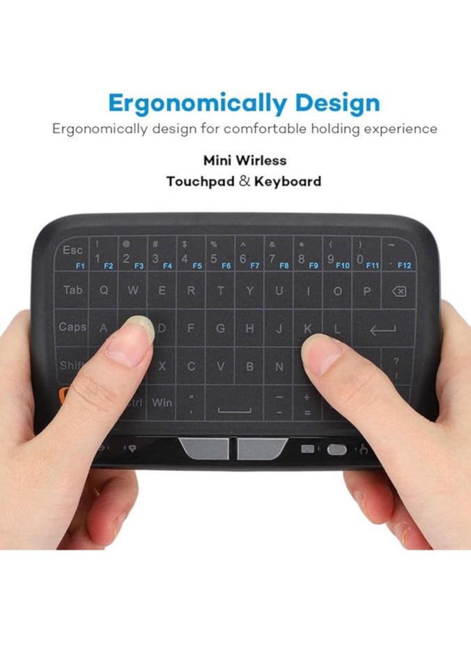 Generic - 2.4Ghz Mini Bluetooth Keyboard with Touchpad, Portable Keyboard Wireless, for Linux, Mac OS and Android systems, PC, laptop, tablet, tablet, Google Android smart TV box, for PS3, HTPC/IPTV, etc - Image 1