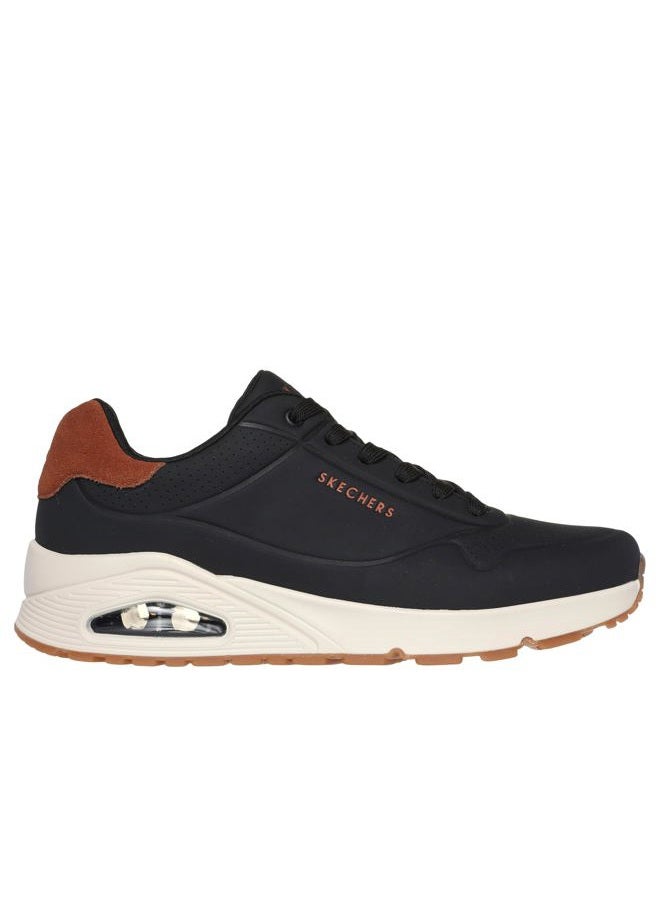 SKECHERS Men's Uno-Suited on Air Sneaker, Black, 10.5 Wide - Image 3