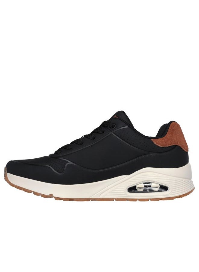 SKECHERS Men's Uno-Suited on Air Sneaker, Black, 10.5 Wide - Image 2