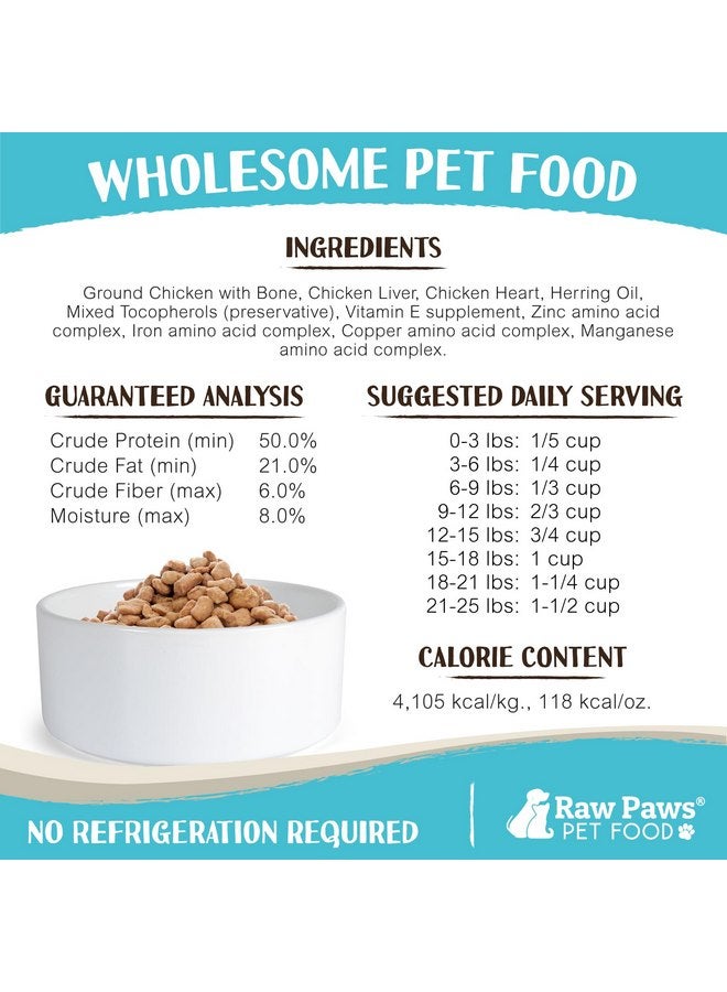 Raw Paws Freeze Dried Dog Food & Cat Food - Chicken Recipe, 16-oz - Made in USA - Freeze-Dried Dog Food, Freeze Dried Raw Dog Food - Raw Dog Food Freeze Dried, Raw Food for Dogs, Freeze Dried Cat Food - Image 3