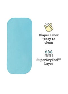 Superbottoms 5 Piece Value Pack For Babies 1 Magic Dry Organic Cotton Pad Set + 3 Diaper Fleece Liners (Easy Clean Top Sheets);Quick Drying Soaker (Prefold Style) + Diaper Liner Combo  - Image 4