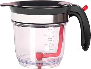 HQM HQM 4-Cup Gravy Fat Separator With Bottom Release - Healthier Gravy, Soup, Stock And Oil Separator With Strainer 1L  - Image 1