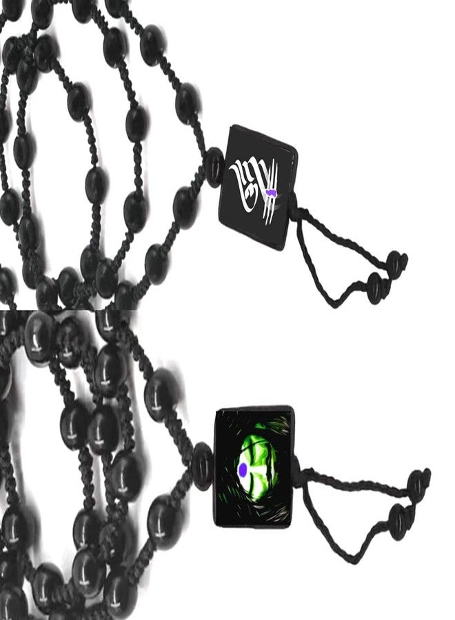 Dynamic Retail Global Mahakal Shiva Religious Locket Cotton Dori Pendant Mahadev Onyx Beads Mala 11NX - Image 2