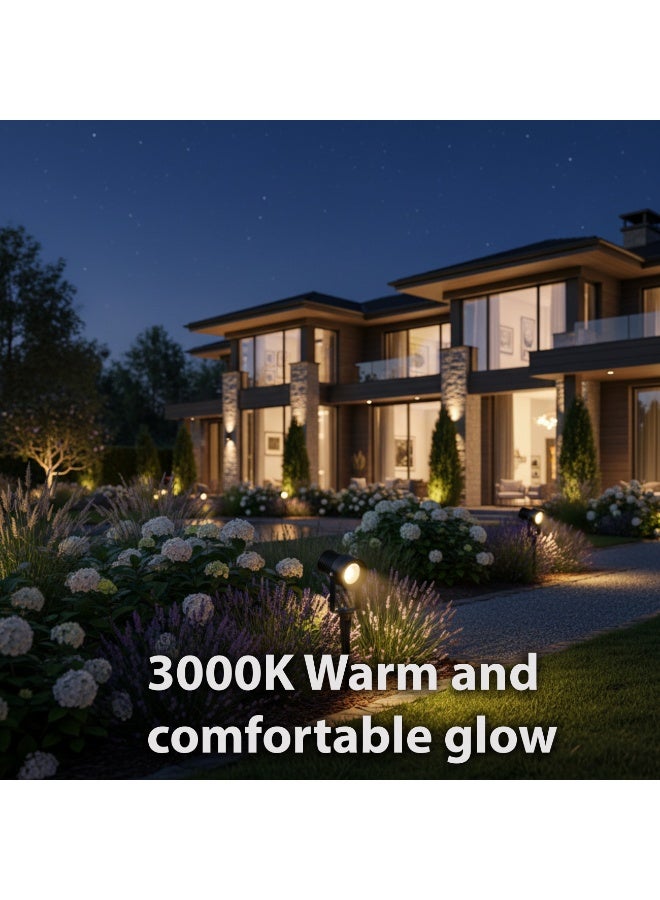 ALFRIDAY Outdoor Garden Spike Spotlight, 20W LED, IP65 Waterproof, 3000K Warm White, Adjustable Beam for Landscape & Pathway Lighting - Image 2