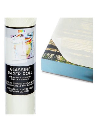 Glassine Paper Roll For Artwork Transparent Paper Protection For Drawings Crafts Documents Photos Projects And Baked Goods Classroom Supplies (17.5 Inches X 25 Yards) - pzsku/Z9C5DC3BC9C5573325D40Z/45/_/1720074463/ca541ca6-fc03-47c1-bb19-fede4de63be2