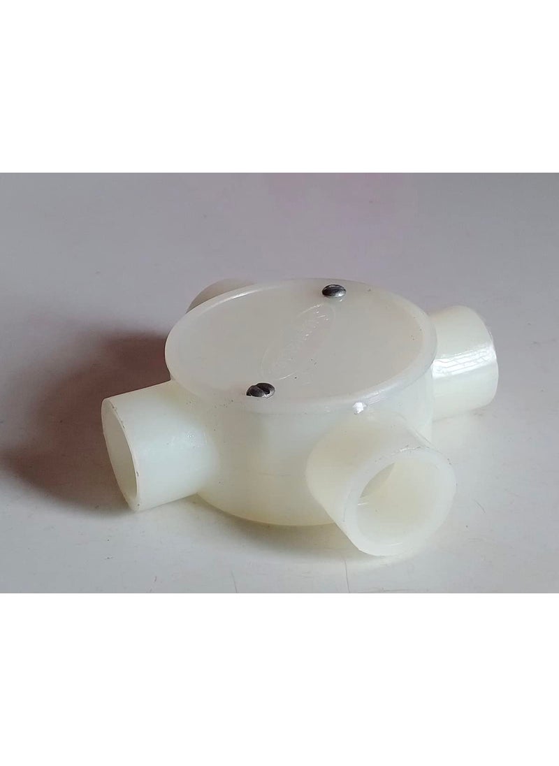 Generic Electrical Junction Box 4 Way (3/4)" Height - 30 mm (White) (6 Pcs)  - Image 5
