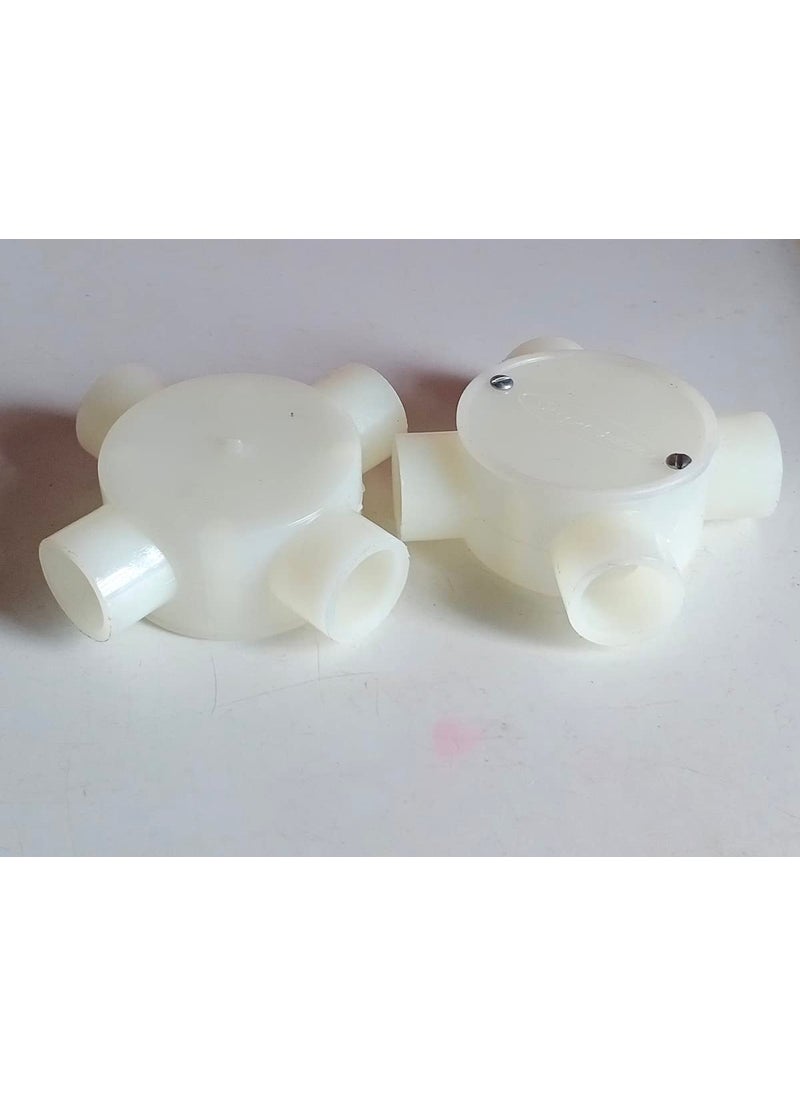 Generic Electrical Junction Box 4 Way (3/4)" Height - 30 mm (White) (6 Pcs)  - Image 3