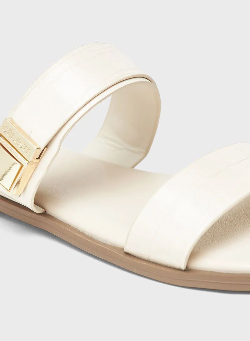 Celeste Double Strap Flat Sandals