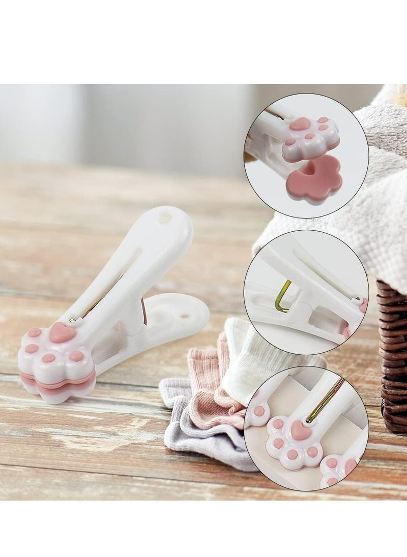 Oasisgalore - 24 Pack Traceless Plastic Clothespins Laundry Clothes Pins，Cute Bag Clips Food Package Clip - Image 1