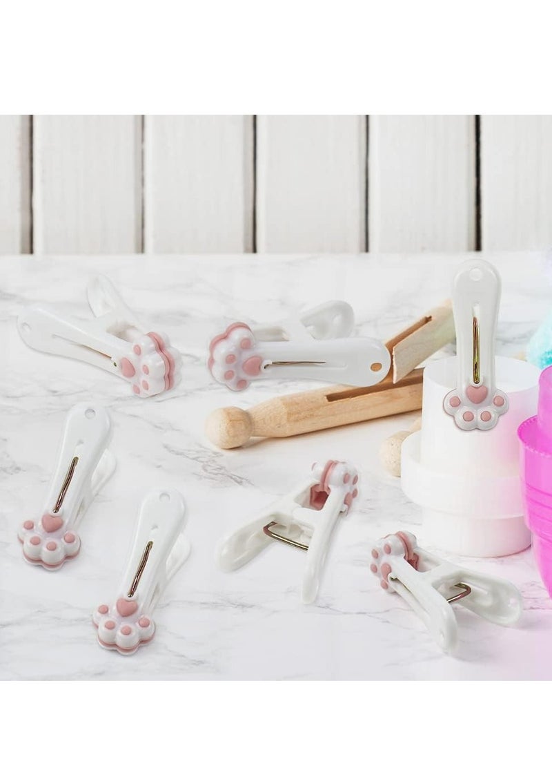 Oasisgalore - 24 Pack Traceless Plastic Clothespins Laundry Clothes Pins，Cute Bag Clips Food Package Clip - Image 1