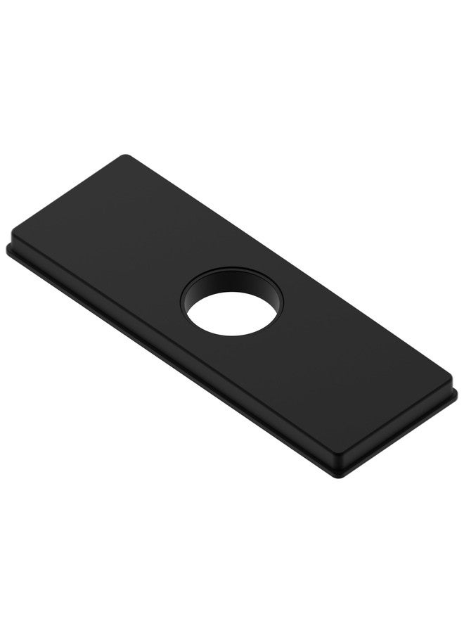 Derengge 4 Inch Bathroom Square Escutcheon Hole Cover, Faucet Deck Plate,1 Hole or 3 Hole Centerset Faucet Parts,RP-1064-MT,Matte Black Finished - Image 1