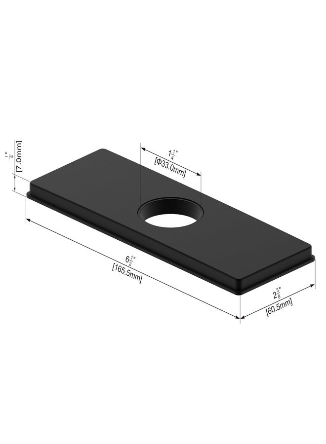 Derengge 4 Inch Bathroom Square Escutcheon Hole Cover, Faucet Deck Plate,1 Hole or 3 Hole Centerset Faucet Parts,RP-1064-MT,Matte Black Finished - Image 3