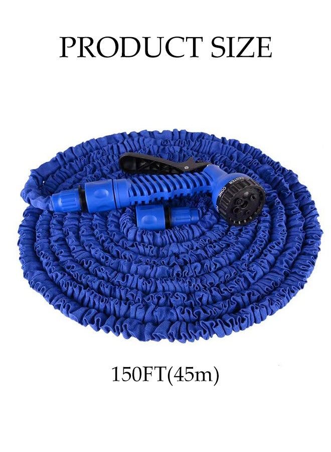 Generic Garden Hose 150ft/45m, Water Hose with 7 Functions, Shower Expandable and Retractable Curly Water Hose for Lawn/Pet/Car Wash  - Image 2