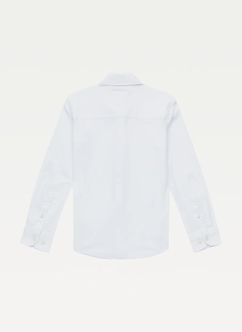 TOMMY HILFIGER Kids Solid Stretch Poplin Shirt