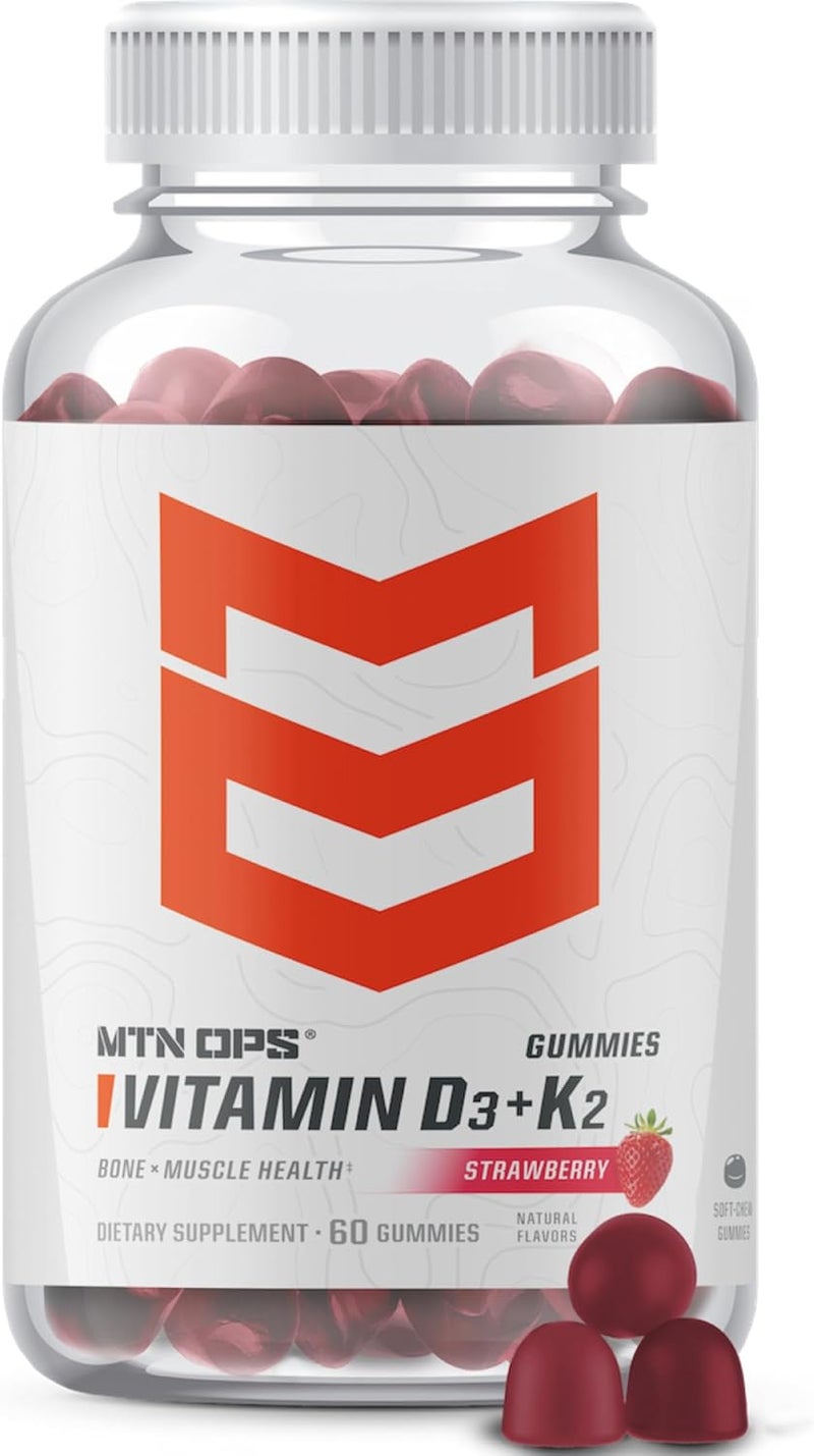 MTN OPS Vitamin D3 K2 Gummies Strawberry for Adults - Image 1