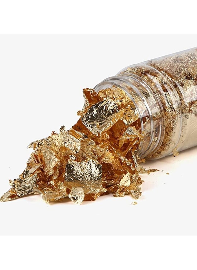 Graffiti Resin - 3g Imitation Gold Foil Sequins Glitters Craft Leaf Flake Sheets Bulk Paper For Gilding Diy Nail Art Decor - Image 1
